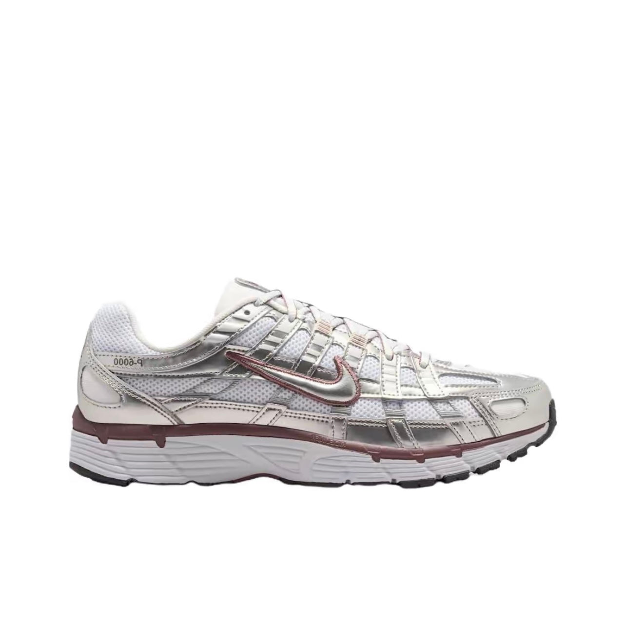 Nike P-6000 White Metallic Silver Tattoo
